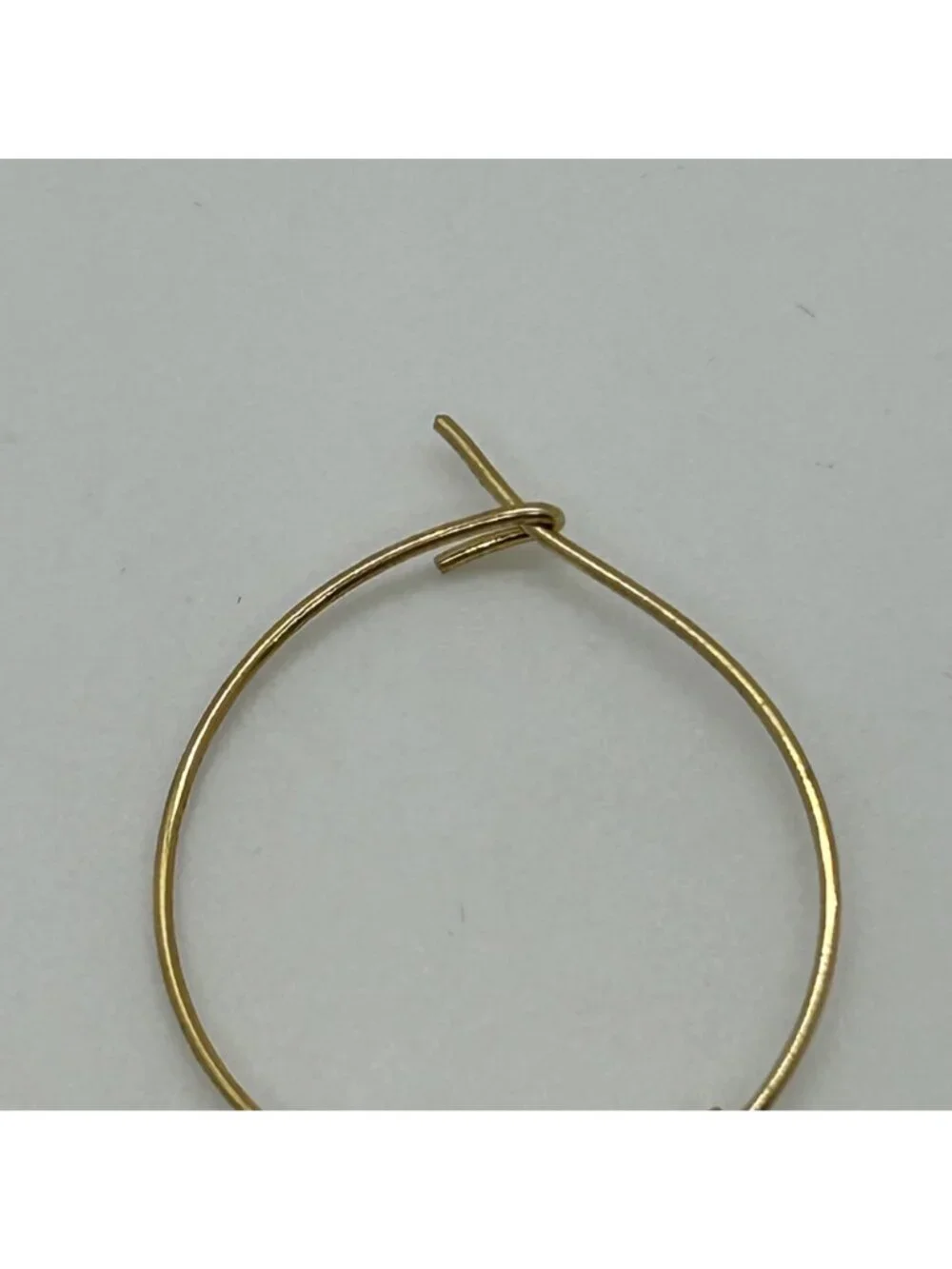 Vintage Gold Tone Hoop Earrings With White Acrylic Stick Pearl Clusters